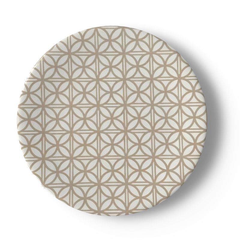 Siena Geometric Bone China Plate - Elegant Table Decor
