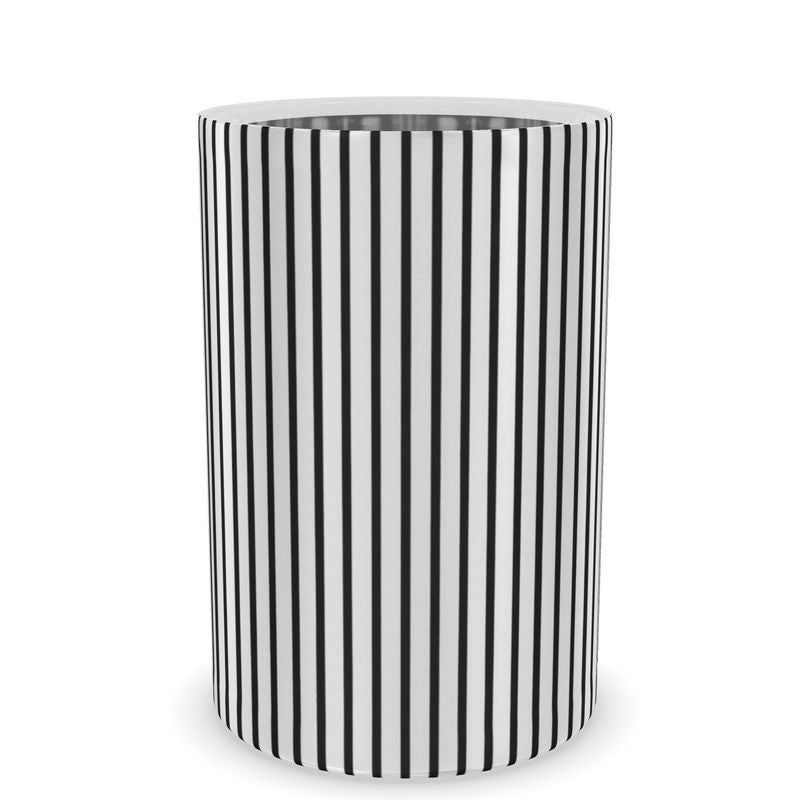 Stylish Noir Black & White Stripe Wine Cooler - Perfect for Entertaining
