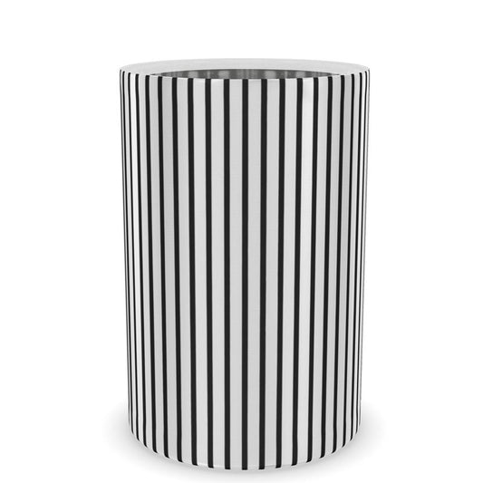 Stylish Noir Black & White Stripe Wine Cooler - Perfect for Entertaining