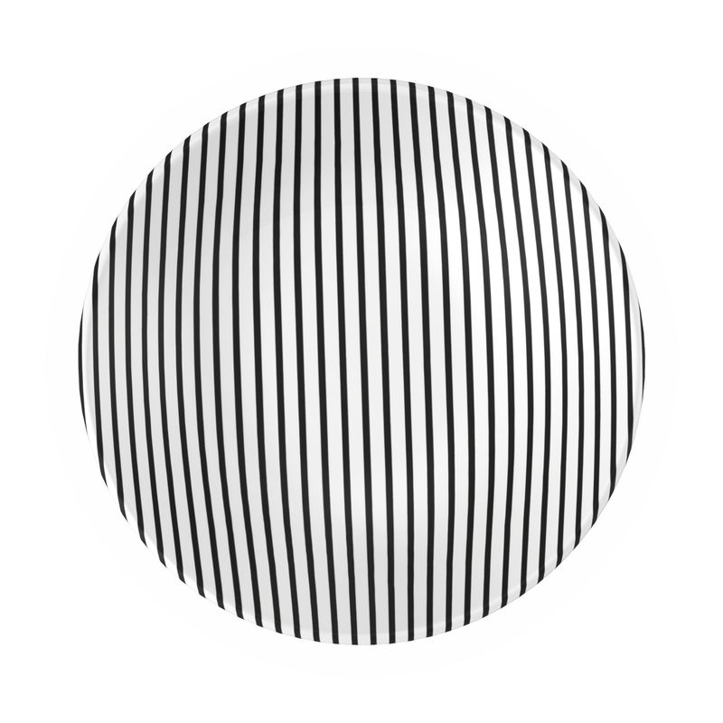 Chic Noir Black & White Stripe Bowl - Elegant Dining Accent
