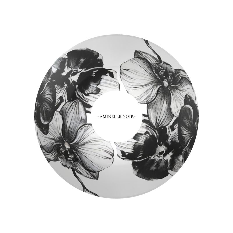 Elegant Noir Orchid Bowl - Unique Tableware Accent