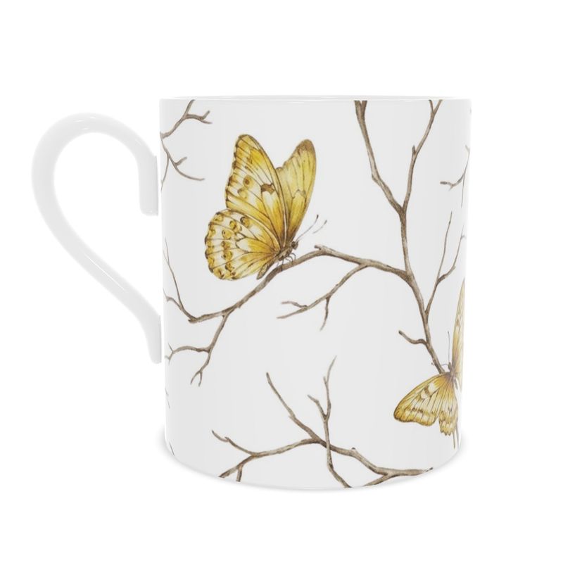 Stunning Papillon Butterfly Mug - Fine Bone China Tea/Coffee Cup