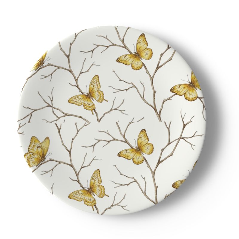 Charming Papillon Bone China Plate - Perfect for Home Decor