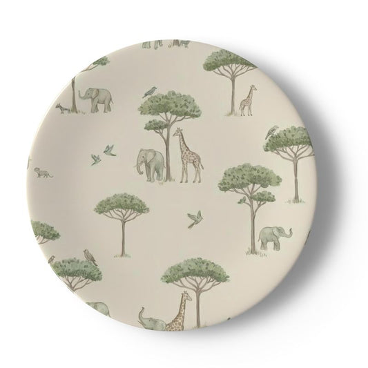 Elegant Wild Savannah Bone China Plate - Safari Inspired Dinnerware