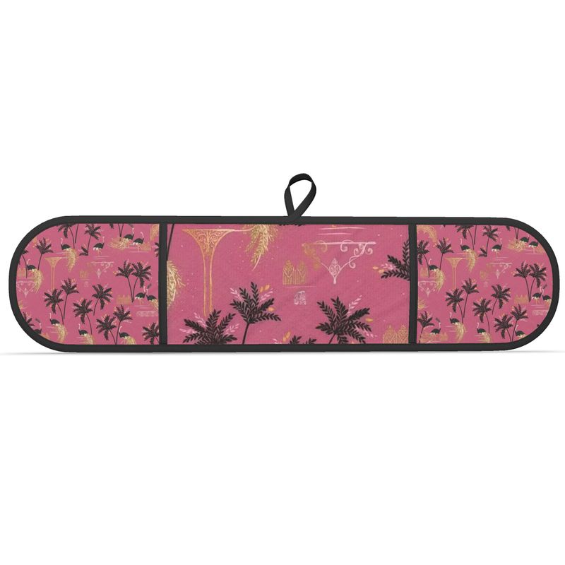 Stylish Ostrich Pink Oven Gloves