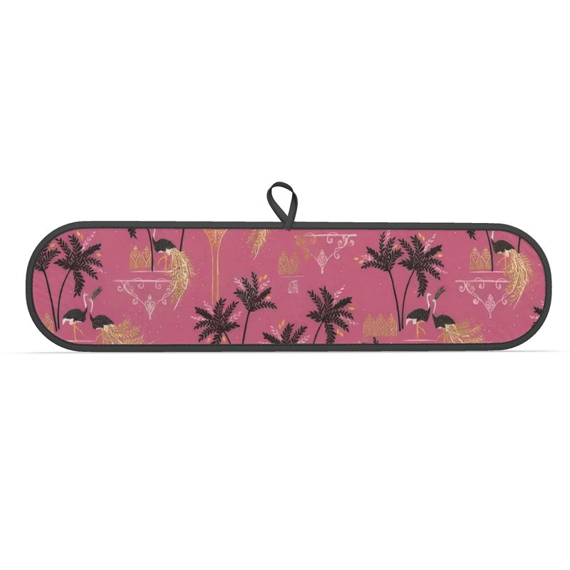 Stylish Ostrich Pink Oven Gloves