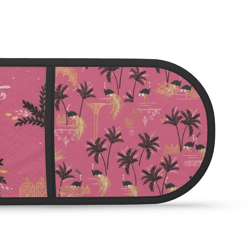 Stylish Ostrich Pink Oven Gloves