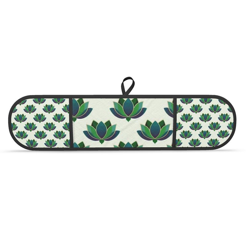 Premium Lotus Flower Double Oven Gloves - Kitchen Accessory