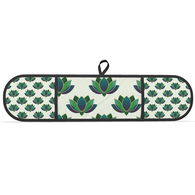 Premium Lotus Flower Double Oven Gloves - Kitchen Accessory