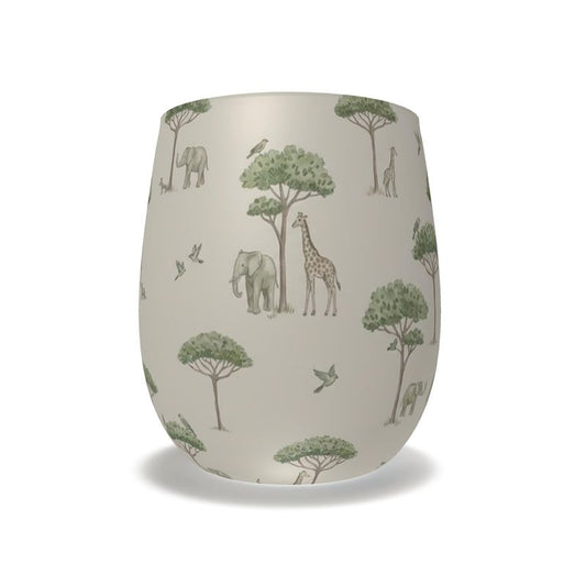 Wild Savannah Crystal Water Glass - Elegant Drinkware