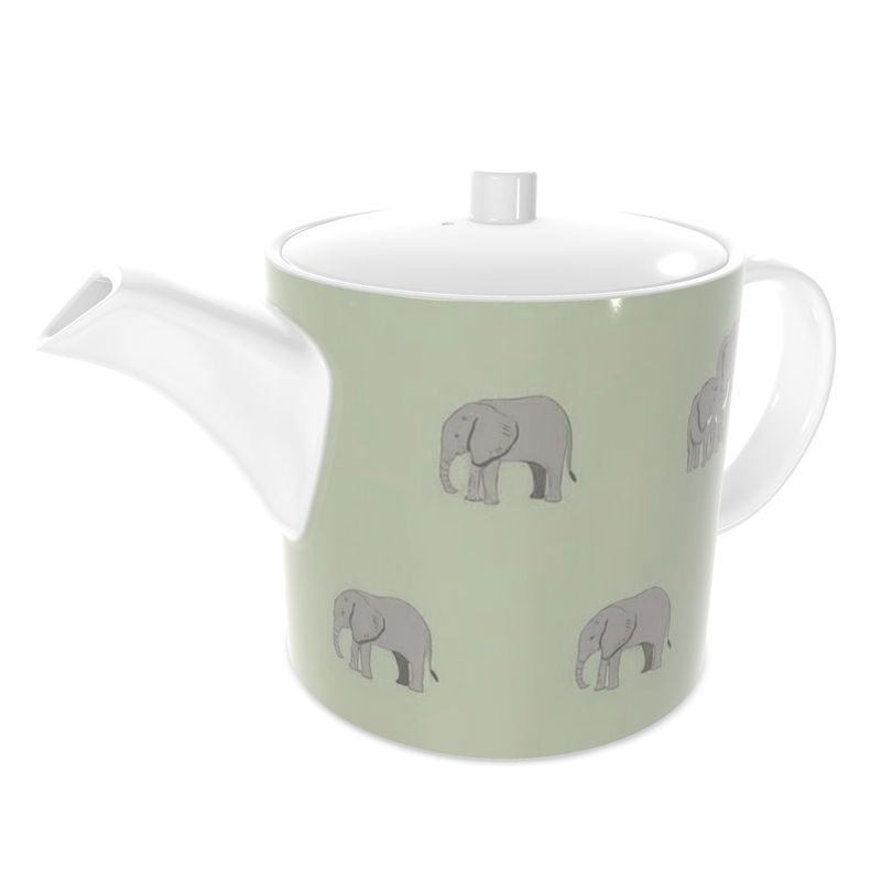 Savannah Elephant Bone China Teapot for Tea Lovers