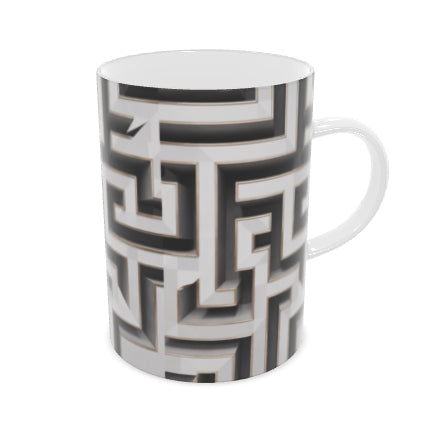Limited Edition Aminelle Blanc Collection Sleek Black Fine Bone China Mug