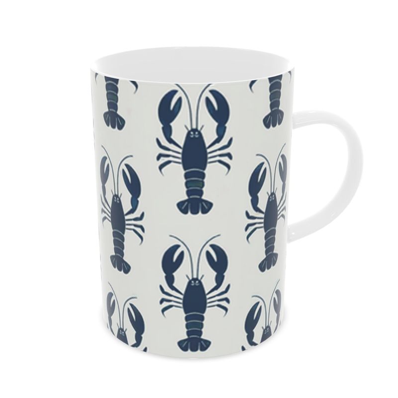 Nautical Lobster Mug - Elegant Fine Bone China Drinkware