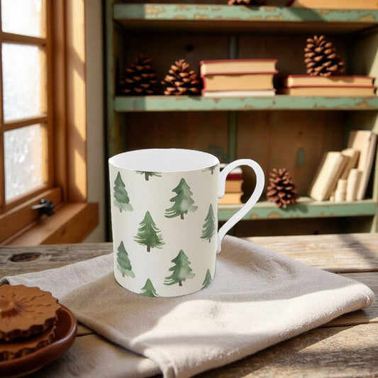 Elegant Luxury Christmas Tree Bone China Mug