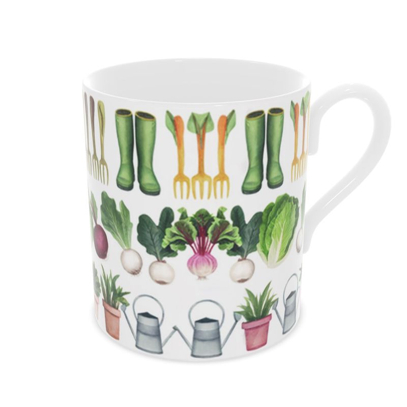 Vintage Gardeners Potting Shed Fine Bone China Mug - Floral Tea Cup
