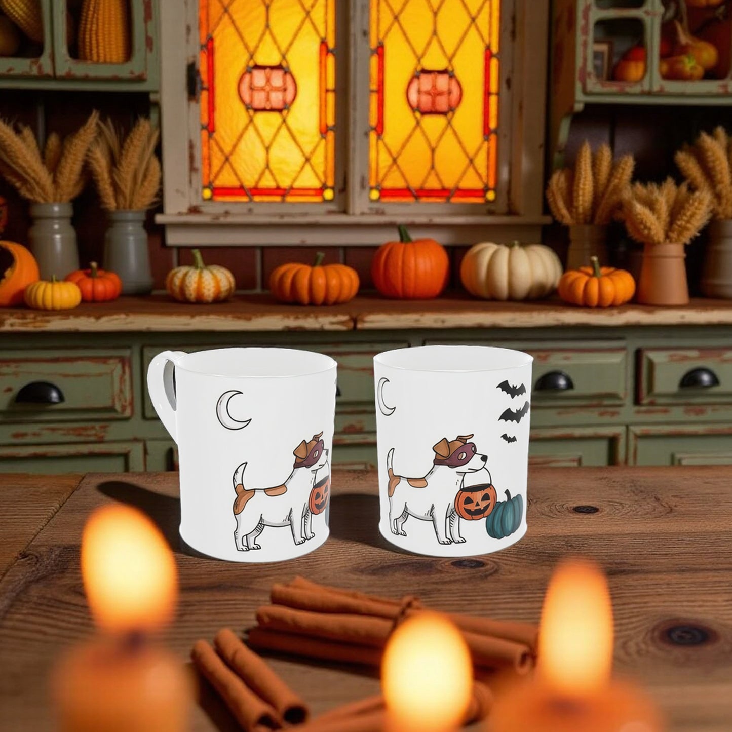 Bone China Halloween Mug for Dog Lovers - Trick or Treat Design