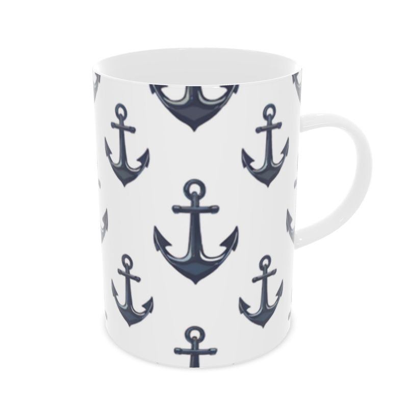 Vintage Ship Anchor Tea Cup - Fine Bone China Drinkware