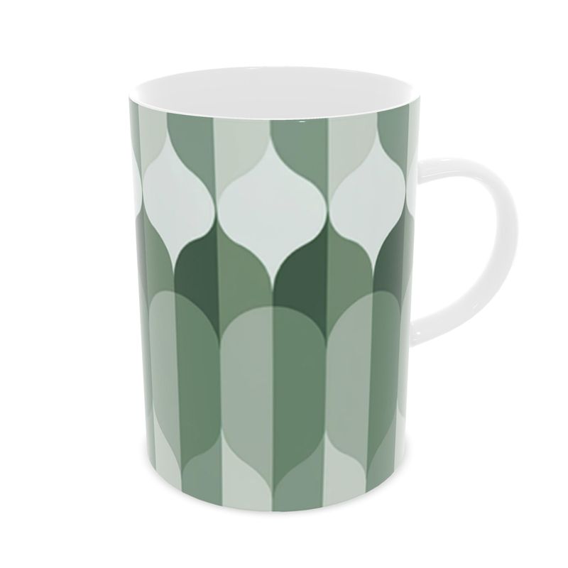 Luxurious Green Monaco Mug - Fine Bone China Designer Cup