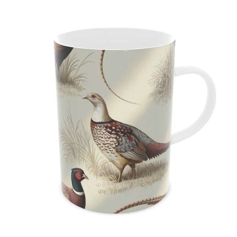 Rustic Country Pheasant Mug in Fine Bone China