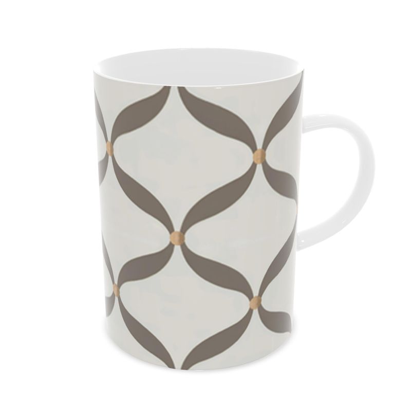 Stylish Monaco Waves Mug - Designer Fine Bone China